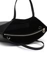 Tommy Hilfiger Logo Black Pu Handbags
