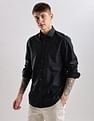 Calvin Klein Jeans Solid Regular Fit Dobby Woven Shirt