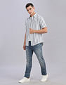 Tommy Hilfiger Striped Regular Fit Plain Woven Shirt