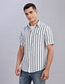 Tommy Hilfiger Striped Regular Fit Plain Woven Shirt