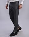 Tommy Hilfiger Regular-Fit Self-Design Mid Rise Trouser
