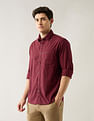 Arrow Sport Textured Pure Cotton Slim Fit Shirt