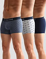 USPA Innerwear Anti Microbial Printed OET14 Trunks - Pack Of 3