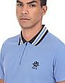U.S. Polo Assn. Contrast Striped Collar Solid Polo Shirt