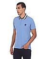 U.S. Polo Assn. Contrast Striped Collar Solid Polo Shirt