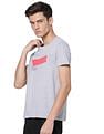 AD by Arvind Crew Neck Printed T-Shirt