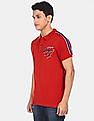U.S. Polo Assn. Men Red Short Sleeve Brand Print Polo Shirt