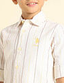 U.S. Polo Assn. Kids Boys Vertical Striped Regular Fit Shirt