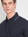 Arrow Horizontal Stripe Cotton Polo Shirt