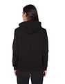 Calvin Klein Women Black Brand Monogram Hooded Sweatshirt