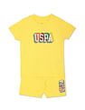 U.S. Polo Assn. Kids Boys Yellow Printed Sets