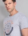 AD by Arvind Crew Neck Graphic Print T-Shirt