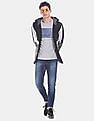 Flying Machine Hooded Colour Block Casual Jacket