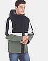 Flying Machine Hooded Colour Block Casual Jacket