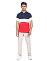 U.S. Polo Assn. Men Multicolour Short Sleeve Color Block Polo Shirt