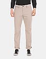 Tommy Hilfiger Men Beige Denton Regular Fit Solid Casual Trousers