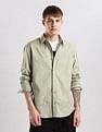 Calvin Klein Jeans Mens Green Solid Shirt