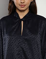 Tommy Hilfiger Jacquard Knot Neck Top