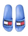 Tommy Hilfiger Women Blue Brand Printed Pool Slides
