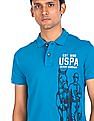 U.S. Polo Assn. Denim Co. Brand Print Pique Polo Shirt