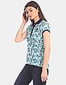 U.S. Polo Assn. Women All Over Print Pique Polo Shirt