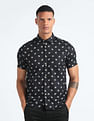 Flying Machine Floral Print Cotton Shirt