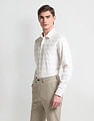 Arrow Patterned Dobby Cotton Shirt