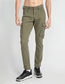 Flying Machine Mid Rise Slim Fit Cargo Jeans