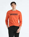 Flying Machine Crew Neck Typographic Print Sweatshirt