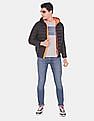 U.S. Polo Assn. Men Black Hood Quilted Puffer Jacket