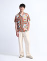 Flying Machine Kiddult Floral Pattern Shirt