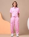 U.S. Polo Assn. Kids Girls Wide Leg Fit Cargo Trousers