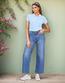 U.S. Polo Assn. Women High Rise Wide Leg Jeans