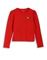 Tommy Hilfiger Kids Girls Puff Shoulder Fashion Cotton T-Shirt