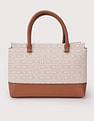 Calvin Klein Logo Beige Pu Handbag
