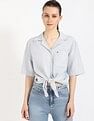 Tommy Hilfiger Solid Cropped Shirt