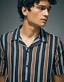Flying Machine Vertical Stripe Viscose Shirt