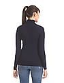 U.S. Polo Assn. Women Turtleneck Rib Knit Top