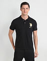 U.S. Polo Assn. Denim Co. Metallic Logo Polo Shirt