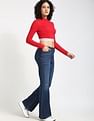 Tommy Hilfiger Regular-Fit Viscose Mock Neck Crop Top