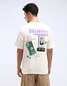 Flying Machine Graphic Print Relaxed Kidult T-Shirt