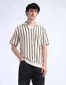 Flying Machine Vertical Striped Relaxed Polo Shirt