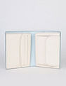 Calvin Klein Solid Blue Leather Bi-Fold Wallet