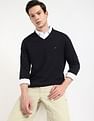 Tommy Hilfiger Solid Regular-Fit Cotton Sweater
