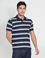 Arrow Sports Pique Striped Polo Shirt
