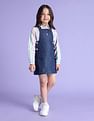 U.S. Polo Assn. Kids Girls Corduroy Dungree Dress