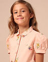 U.S. Polo Assn. Kids Girls Embroidered Fit & Flare Dress