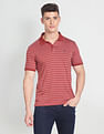 Arrow Sports Horizontal Striped Knitted Polo Shirt