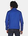 Flying Machine High Neck Zip Up Solid Jacket