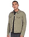 Flying Machine Spread Collar Long Sleeve Casual Jacket